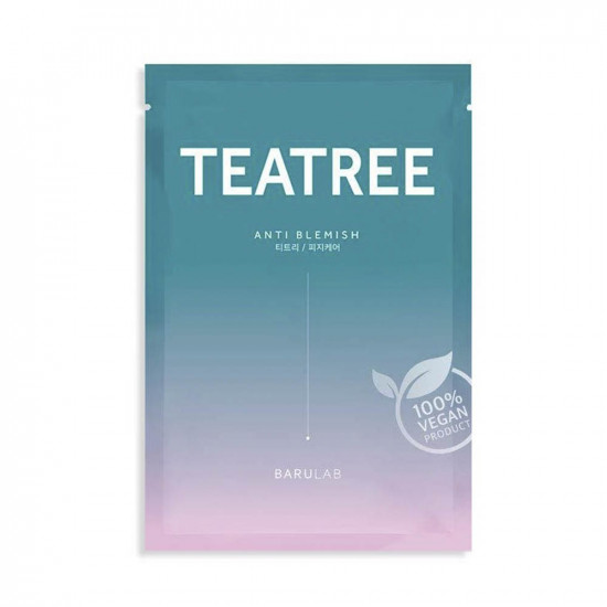 Веганская себорегулирующая тканевая маска с чайным деревом Barulab The Clean Vegan ​Tea Tree Mask